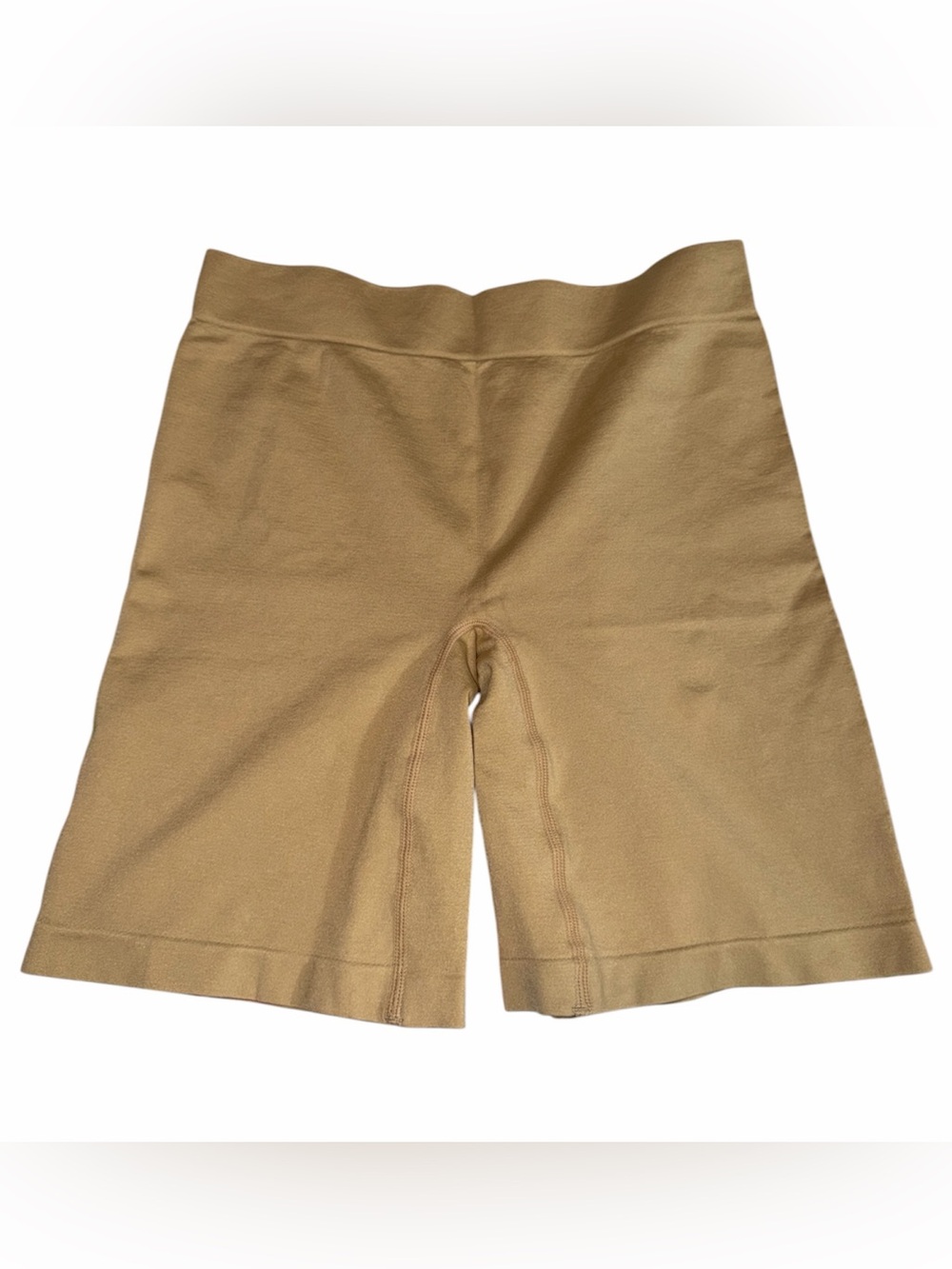 NWOT Tan High Waisted Biker Shorts, Size XL